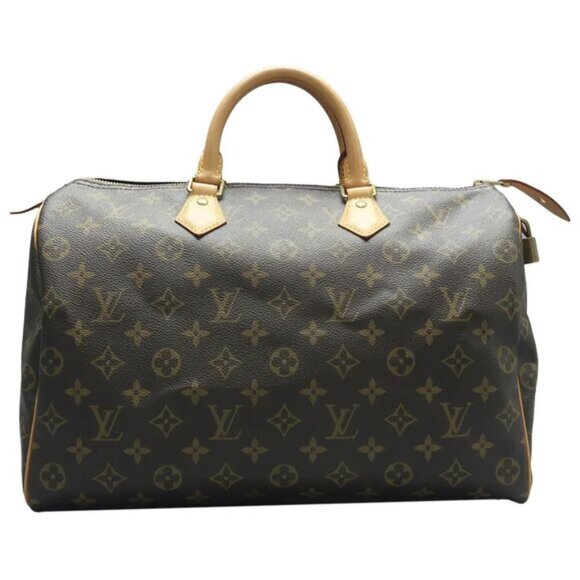 Louis Vuitton Speedy 35 Brown Monogram Canvas Tote 699-062425 - Picture 1 of 16